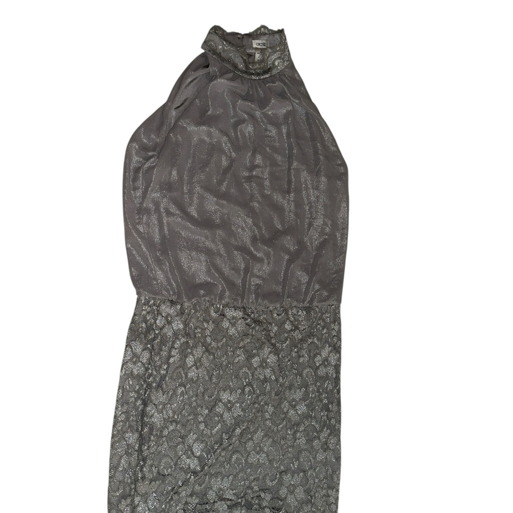 Cache Silver Halter Dress